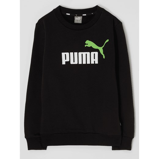 Bluza chłopięca Puma czarna z bawełny 
