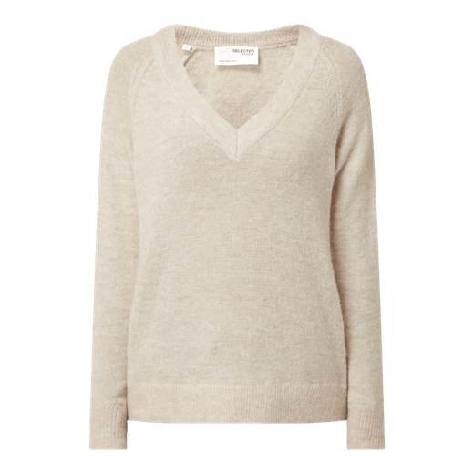 Sweter z dodatkiem wełny z alpaki model ‘Lulu’ Selected Femme L Peek&Cloppenburg 