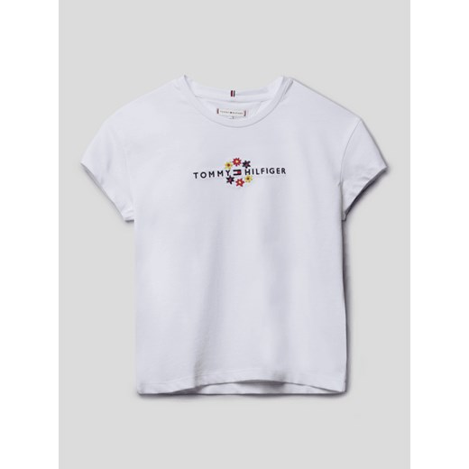 Bluzka dziewczęca Tommy Hilfiger z krótkim rękawem