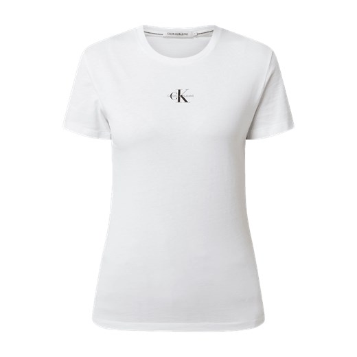Bluzka damska Calvin Klein z okrągłym dekoltem z krótkimi rękawami bawełniana 