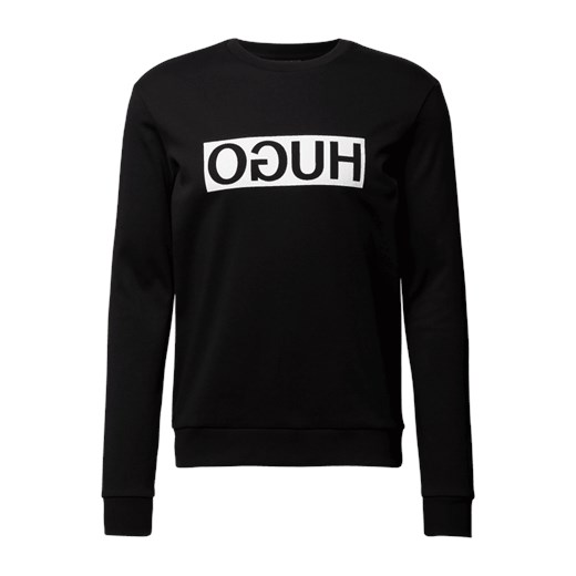 Bluza męska Hugo Boss czarna w nadruki