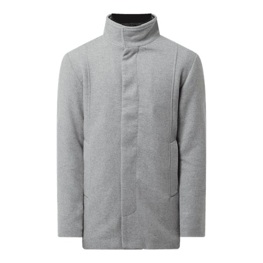 Krótki płaszcz z plisą zapinaną na zamek błyskawiczny model ‘Dunham’ Jack & Jones XL Peek&Cloppenburg 
