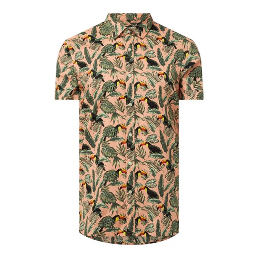 Koszula męska MCNEAL z klasycznym kołnierzykiem w abstrakcyjne wzory młodzieżowa 