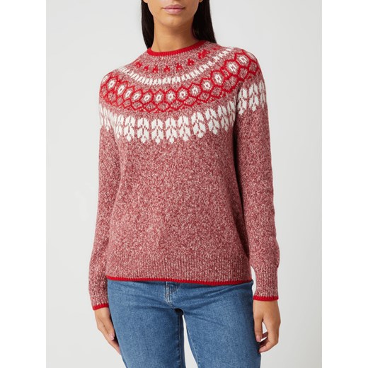 Sweter z norweskim wzorem ze stójką Montego XL Peek&Cloppenburg 