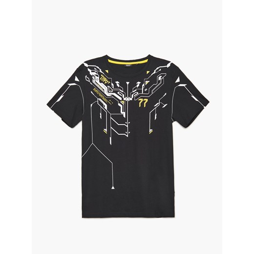 Cropp - Koszulka z nadrukiem Cyberpunk 2077 - czarny ze sklepu Cropp w kategorii T-shirty męskie - zdjęcie 121403350