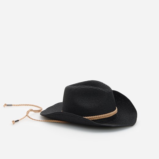 Reserved - Słomkowy kapelusz - Czarny Reserved S promocja Reserved