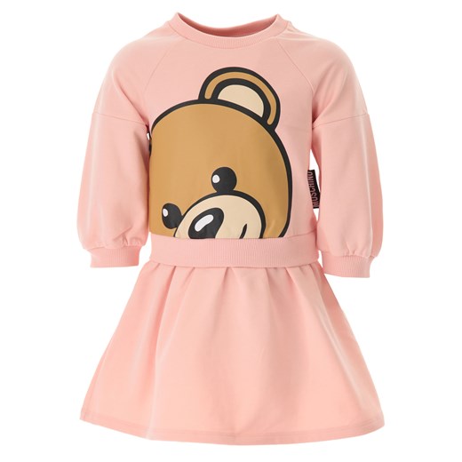 Moschino Sukienka dla Dziewczynek, różowy, Bawełna, 2021, 4Y 5Y 6Y Moschino 6Y RAFFAELLO NETWORK