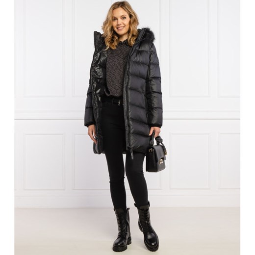 Calvin Klein kurtka damska z kapturem czarna casual długa 