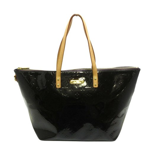 Shopper bag czarna Louis Vuitton lakierowana