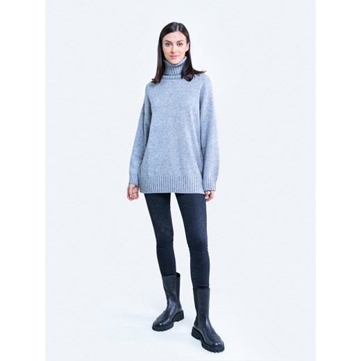 Sweter damski BIG STAR casual z golfem