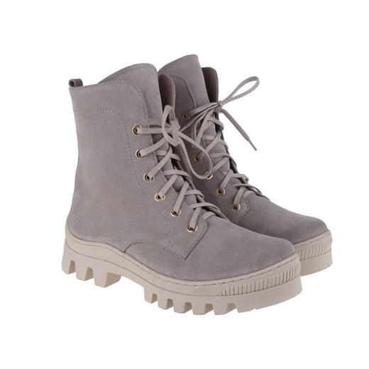 BOTKI SKÓRZANE BEŻOWY ZAMSZ Z4420 LaFEMME (36) Lafemmeshoes 39 lafemmeshoes.pl