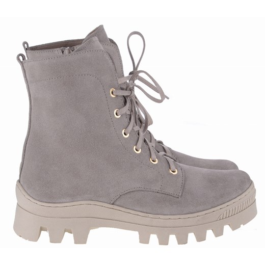 BOTKI SKÓRZANE BEŻOWY ZAMSZ Z4420 LaFEMME (36) Lafemmeshoes 38 lafemmeshoes.pl