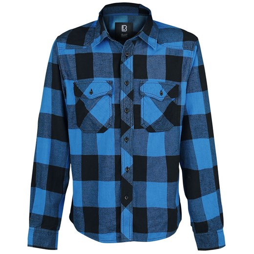 Brandit - Checkshirt - Koszula flanelowa - czarny niebieski XXL EMP