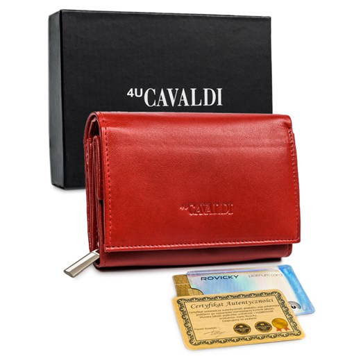 Mały portfel damski skórzany RFID stop Cavaldi® skóra zatrzask uniwersalny rovicky.eu