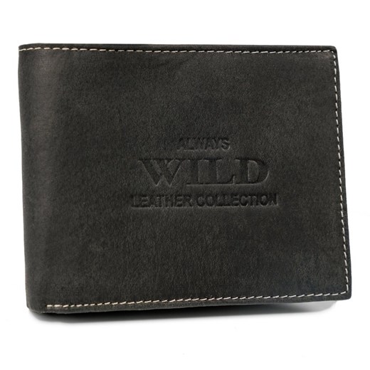 Poziomy portfel ze stylizowanej skóry naturalnej, bez zapięcia — Always Wild Always Wild uniwersalny rovicky.eu