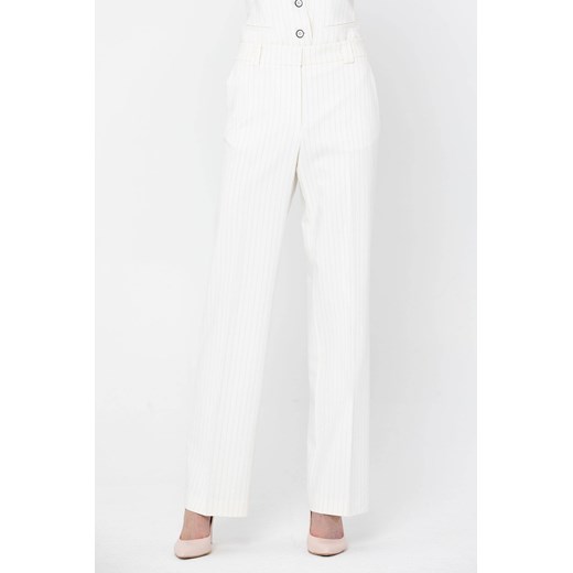 Spodnie damskie białe Deni Cler eleganckie 