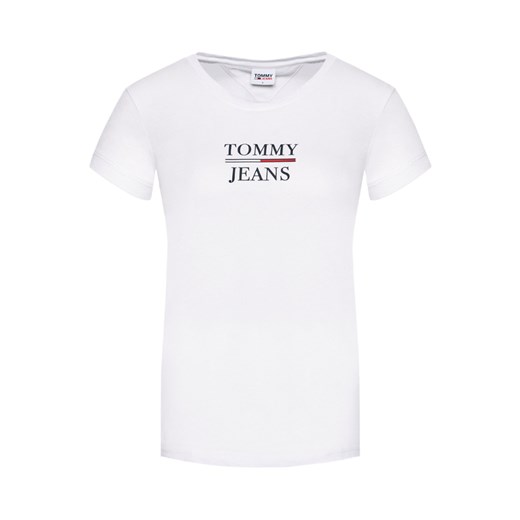 t-shirt damski tommy jeans biały ze sklepu Royal Shop w kategorii Bluzki damskie - zdjęcie 121930071