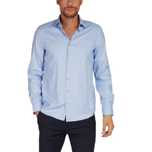 Calvin Klein męska Koszula  Fitted Blue ze sklepu dewear.pl w kategorii Koszule męskie - zdjęcie 121936863