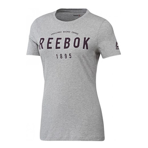 T-shirt  Damski Reebok  Regular Fit Gray ze sklepu dewear.pl w kategorii Bluzki damskie - zdjęcie 121936941