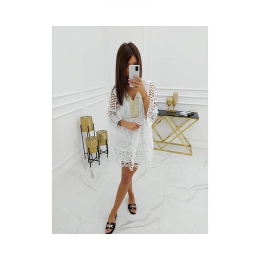 Sukienka Model Mayca Cotton HY1036 White Vittoria Ventini S/M Mywear