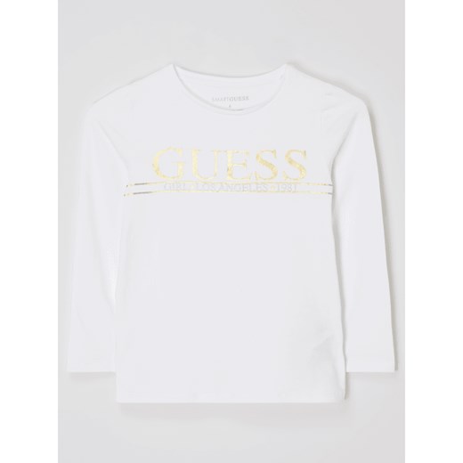 Bluza dziewczęca Guess biała z bawełny