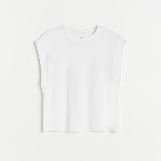 Reserved - Koszulka z bawełny organicznej - Biały Reserved M Reserved promocja