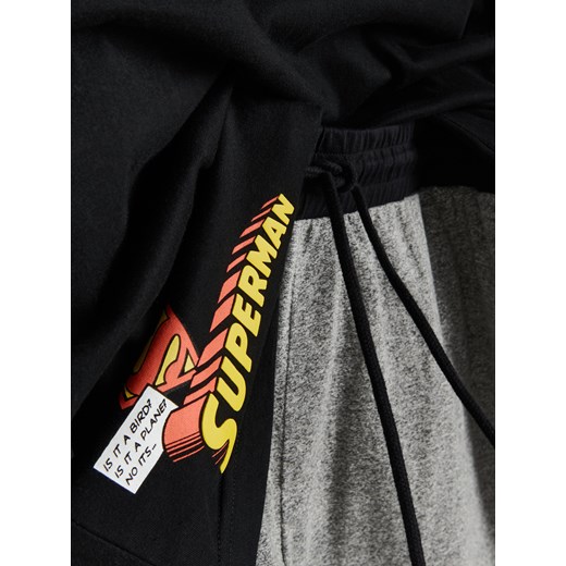 Reserved - Piżama Superman z bawełny organicznej - Czarny Reserved XL wyprzedaż Reserved