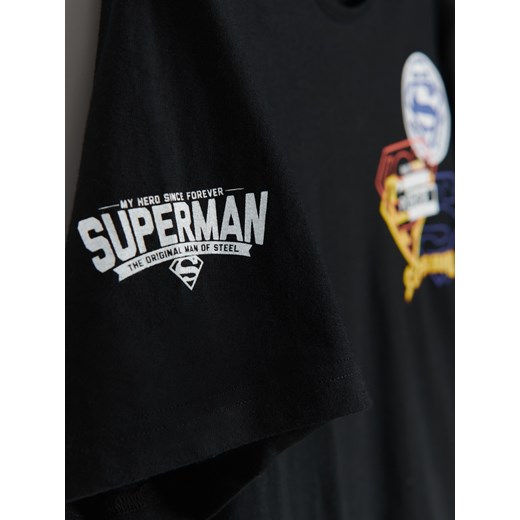 Reserved - Piżama Superman z bawełny organicznej - Czarny Reserved L Reserved wyprzedaż