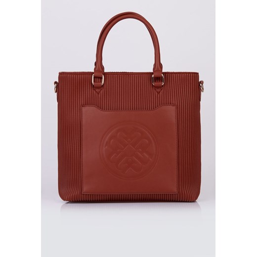 Shopper bag czerwona MONNARI elegancka duża 