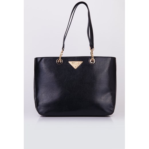 Shopper bag MONNARI elegancka czarna duża na ramię 