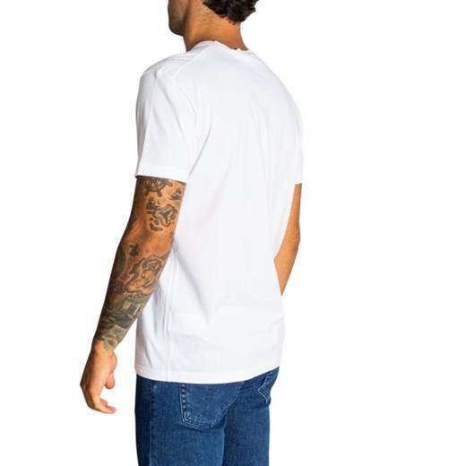 T-shirt męski Dsquared2 biały z napisami z krótkim rękawem 