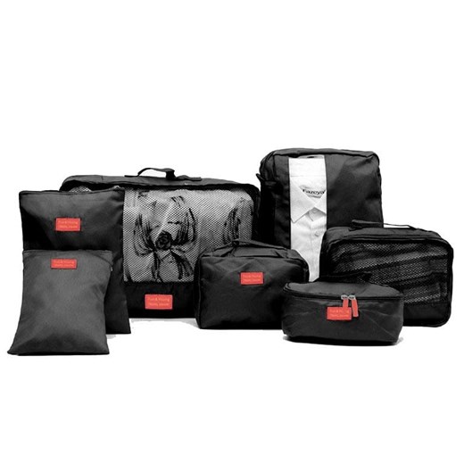 Organizer do walizki i szafy zestaw 7 sztuk toreb SALERNO Trip Story Akcesoria podróżne