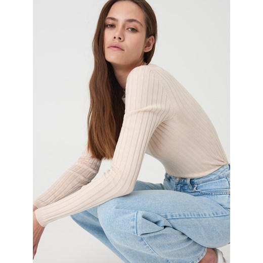 Sinsay - Sweter - Kremowy Sinsay XXS Sinsay