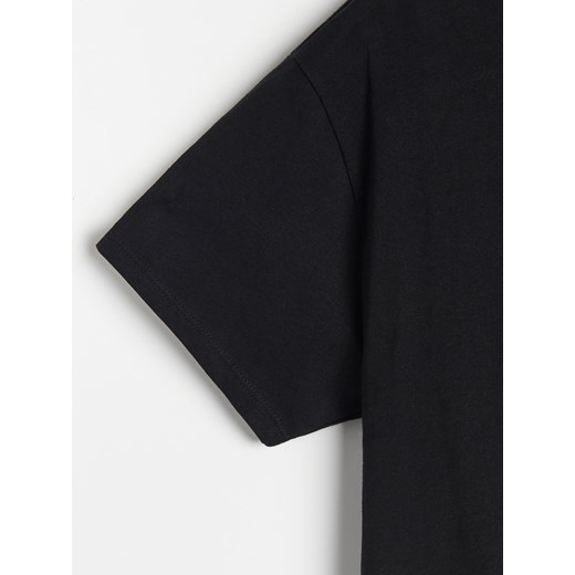 Reserved - Koszulka z bawełny organicznej - Czarny Reserved M promocyjna cena Reserved