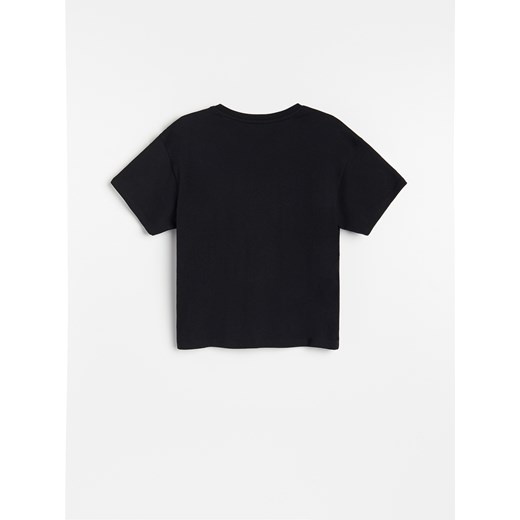 Reserved - Koszulka z bawełny organicznej - Czarny Reserved M wyprzedaż Reserved