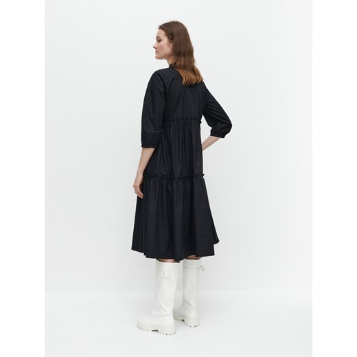 Reserved - Sukienka z bawełną organiczną - Czarny Reserved 38 okazja Reserved