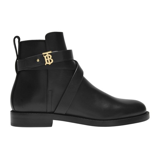 Monogram Motif Leather Ankle Boots Burberry 38 showroom.pl