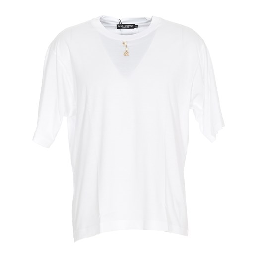 T-shirt męski Dolce & Gabbana biały z krótkim rękawem 