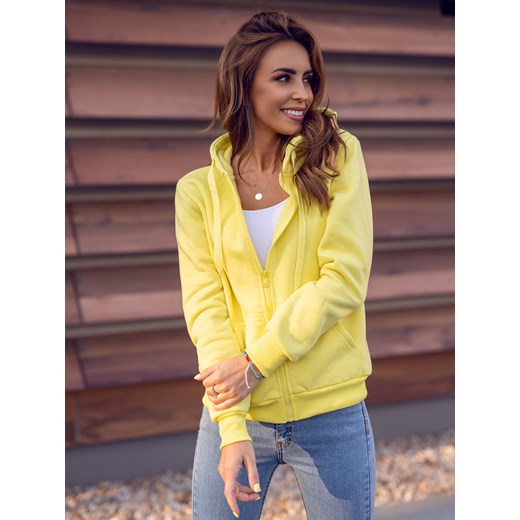 Bluza damska z kapturem żółty-neon Denley W03 XL okazyjna cena denley damskie