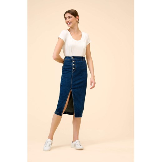 Jeansowa spódnica z rozcięciem 34 orsay.com