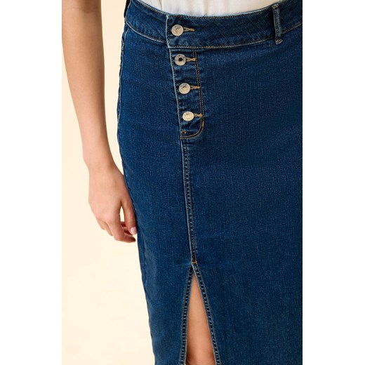 Jeansowa spódnica z rozcięciem 34 orsay.com