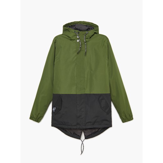 Cropp - Parka z kapturem - Khaki Cropp XXL Cropp