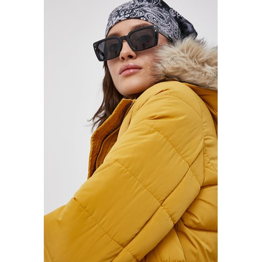 Kurtka damska Vero Moda żółta z kapturem