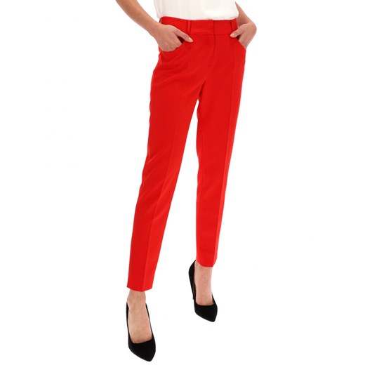 Klasyczne czerwone spodnie w kant z wysokim stanem L'AF Colet 40 promocyjna cena Eye For Fashion