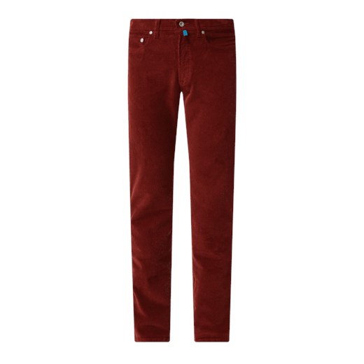 Spodnie męskie Pierre Cardin czerwone sztruksowe 