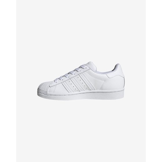 Białe buty sportowe dziecięce Adidas Originals wiązane skórzane 