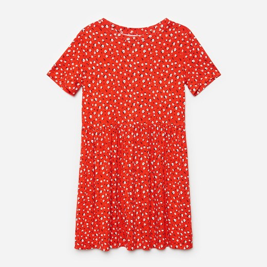 Cropp - Wzorzysta sukienka mini - Czerwony Cropp XL okazyjna cena Cropp