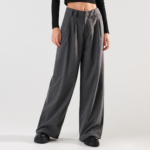 Sinsay - Spodnie wide leg - Szary Sinsay XL Sinsay