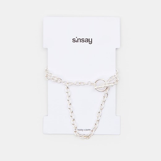 Sinsay - Bransoletka - Srebrny Sinsay Jeden rozmiar Sinsay