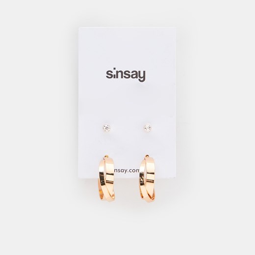 Sinsay - Kolczyki 2 pack - Złoty Sinsay Jeden rozmiar Sinsay